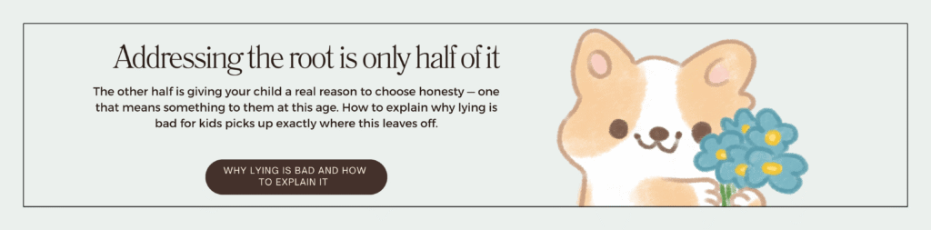 a cute corgi Olive who explains small kids why lying is bad